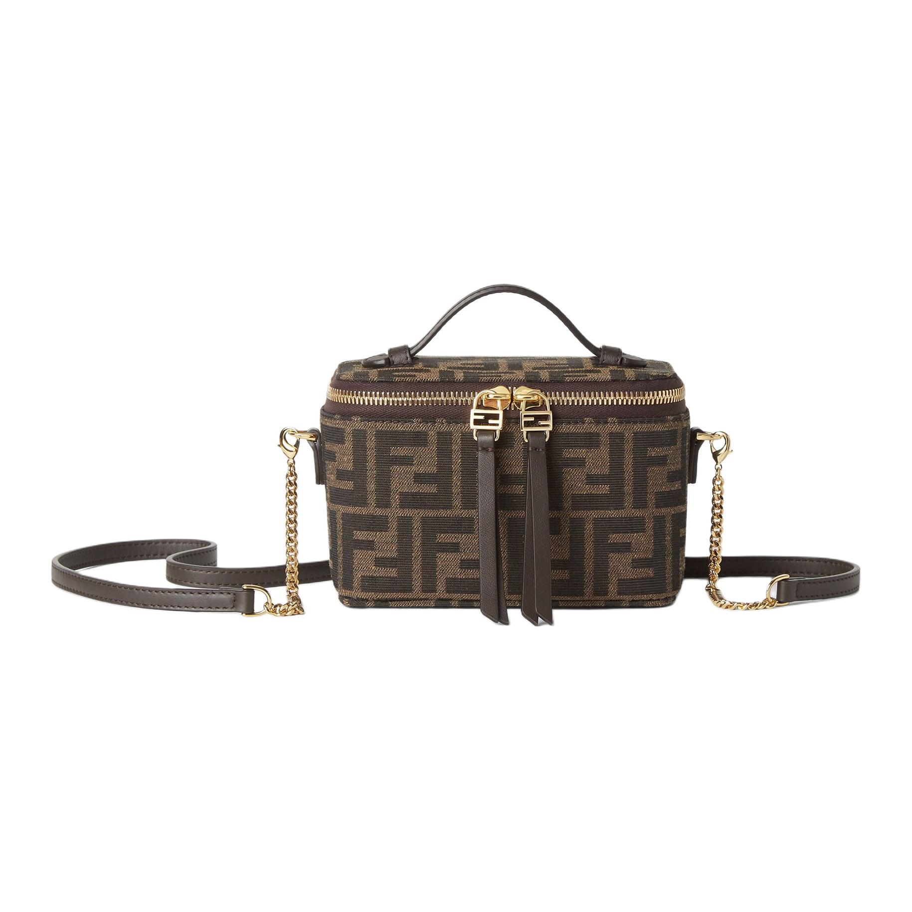 Женская сумка Fendi Vanity Mini (коричневая)