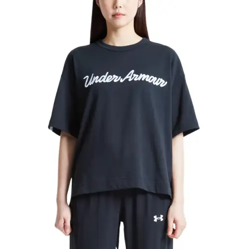 Under Armour Drop Shoulder Sleeve T Shirt Women's Black
