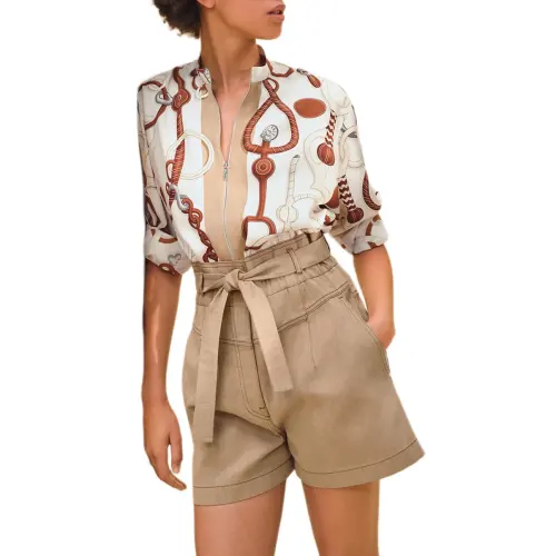 HERMES Shirt Women's Pearl White