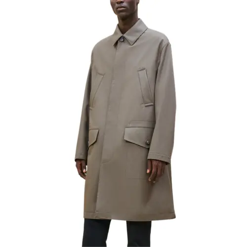 HERMES Trench Coat Men's Light Brown