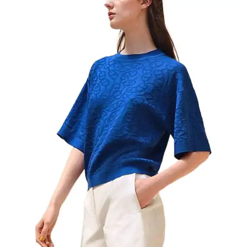 HERMES SS24 Knitwear Women's Nautical Blue