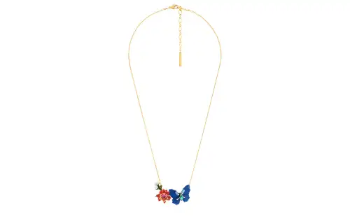 GUCCI Crystal, Brass Necklaces Women's Gold