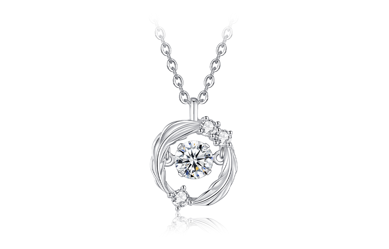 CHINA GOLD Feathers accompany you, shining light luxury and exquisite ins style feather garland niche simple temperament elegant fashion minimalist style high-end platinum necklace women's style