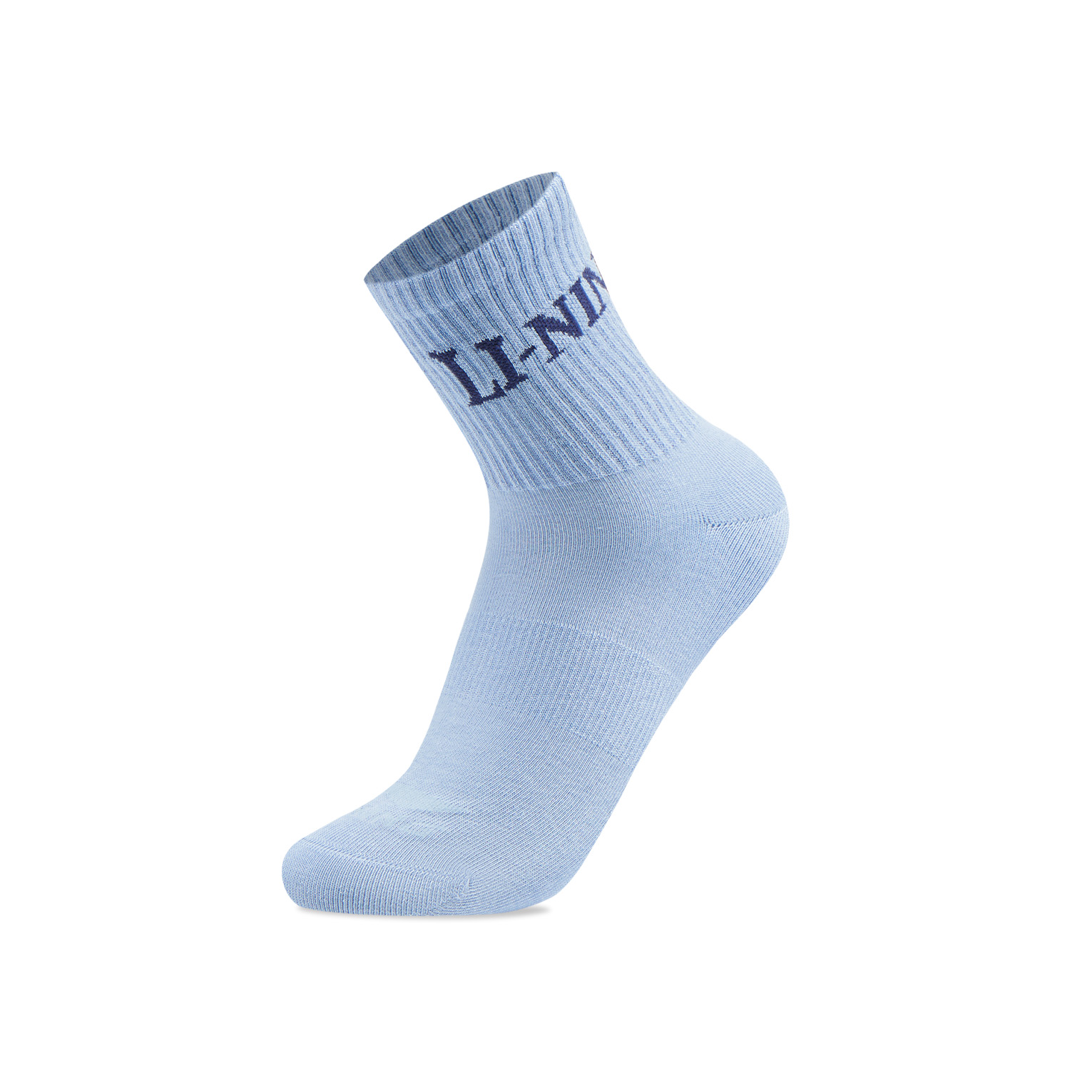 Li Ning Sports Life Collection Crew Socks Unisex 3 Pack Frost Blue/Black/Ivory