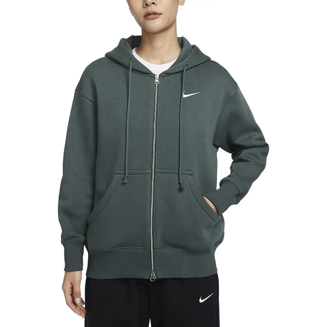 Nike Sportswear Phoenix Fleece Oversize Fashion Comfortable Zippers Fleece Lined Hooded Jackets & Coats Women's