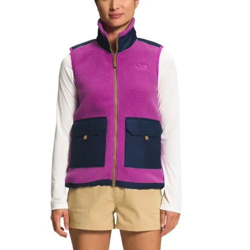 THE NORTH FACE Vests Women's Purple Stand Collar Moderate Other