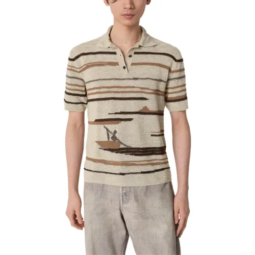 Bottega Veneta Lightweight Graphic Polo Shirt