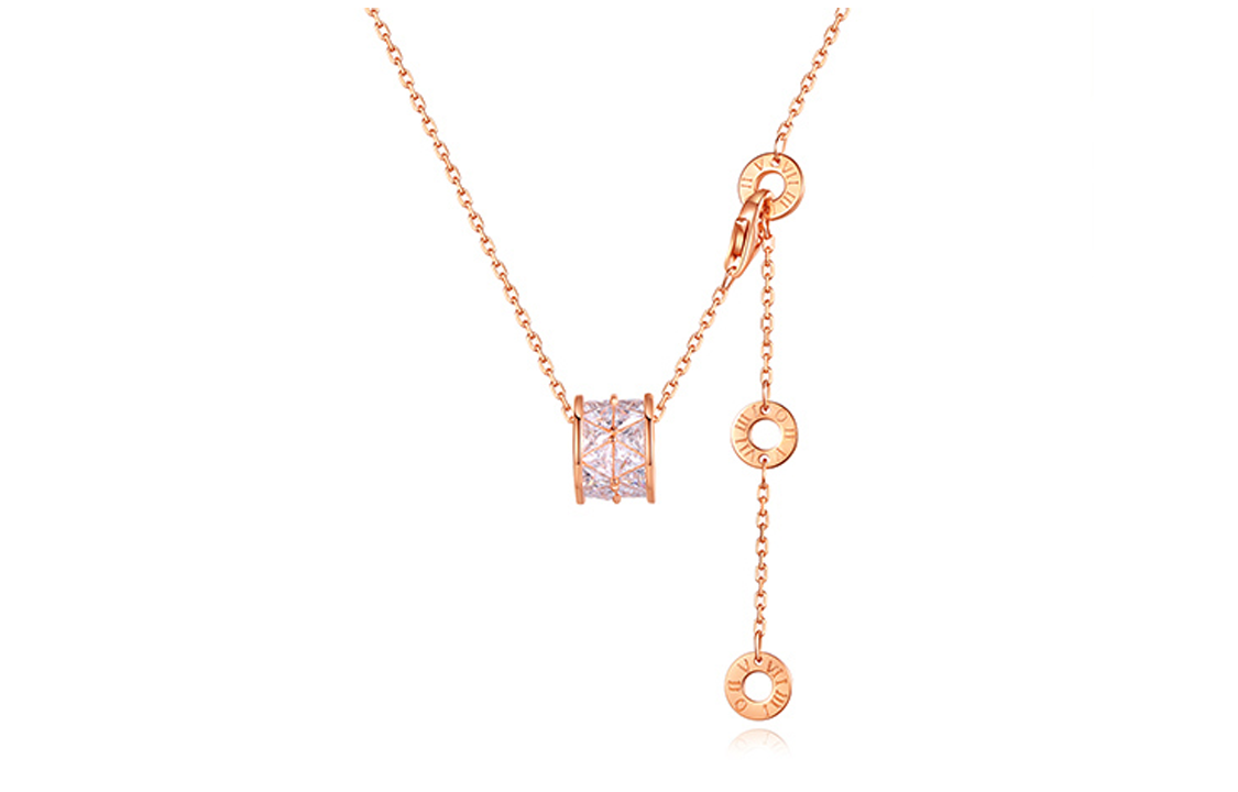 Asia Star S925 Silver Necklaces Women's Rose Gold/Silver