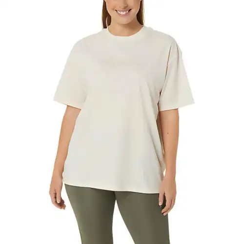 Asics Drop Shoulder Sleeve T Shirt Women's Birch Wood