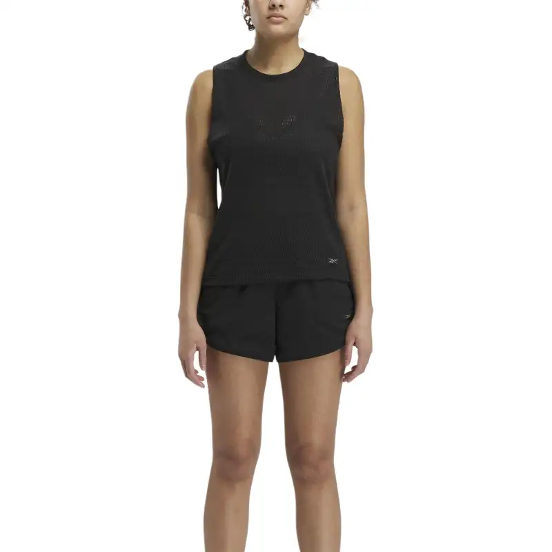 Reebok Tank Tops Women's Black Crew Neck Moderate Other