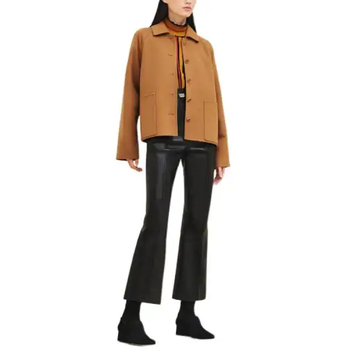 HERMES SS24 Jackets & Coats Women's Caramel With Chestnuts