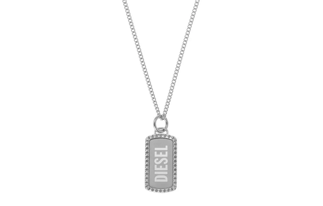 DIESEL Stainless Steel Necklaces Men's Silver