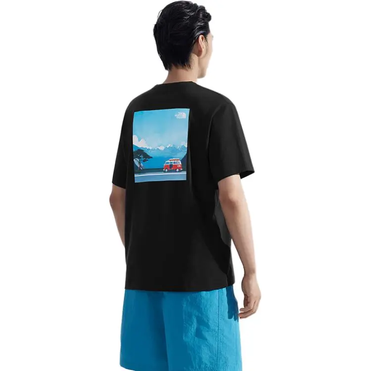 THE NORTH FACE T-Shirts Unisex Cosmic Black Crew Neck Moderate