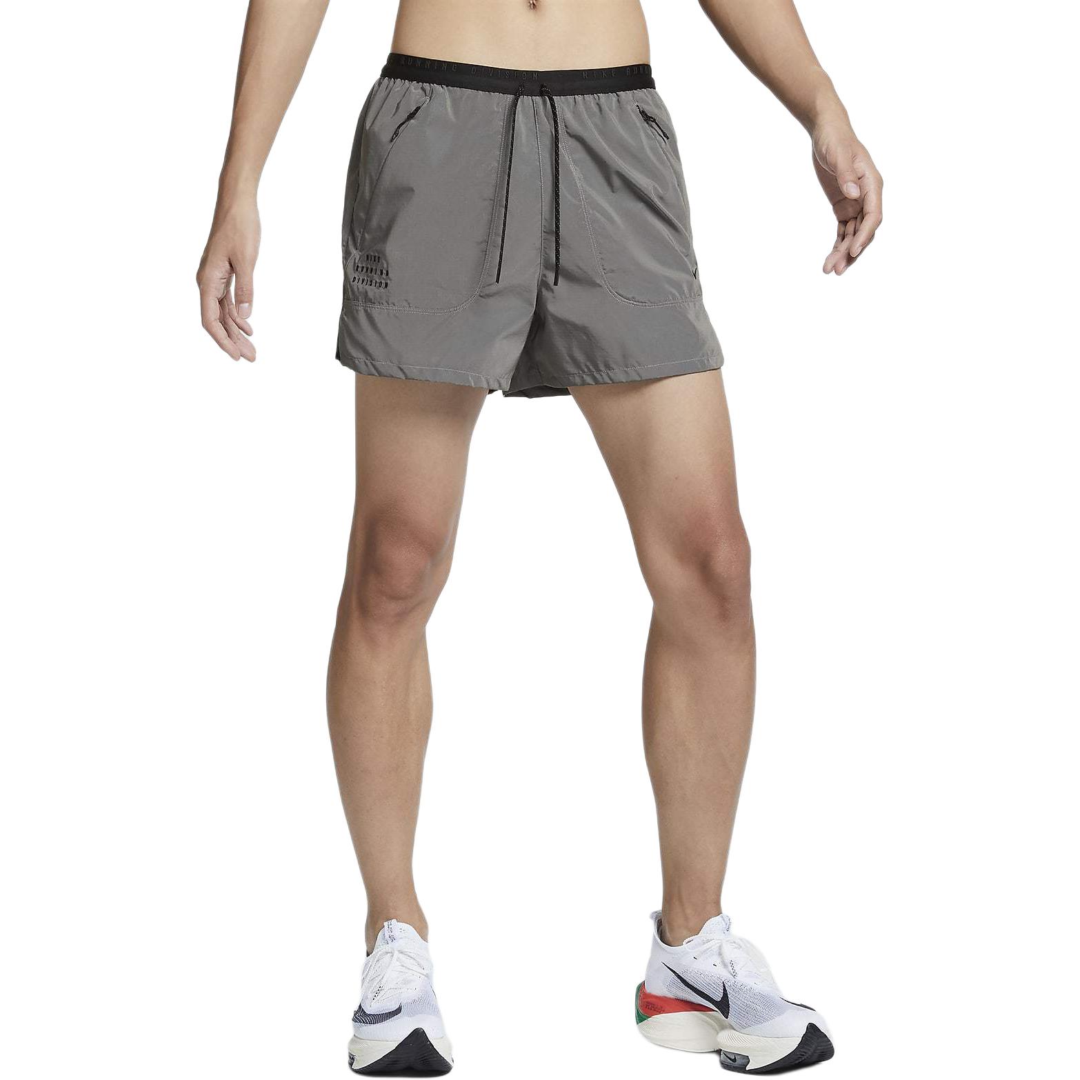 Nike Running Division Breathable, Simple and Fashionable Running Three-Point Casual Shorts Men's Reflective Silver/Black