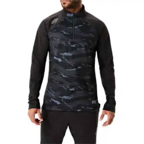 ASICS Sweatshirts Men's Black Stand Collar Moderate