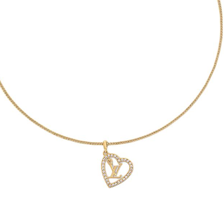 Женская цепочка Louis Vuitton HEART (золотая)