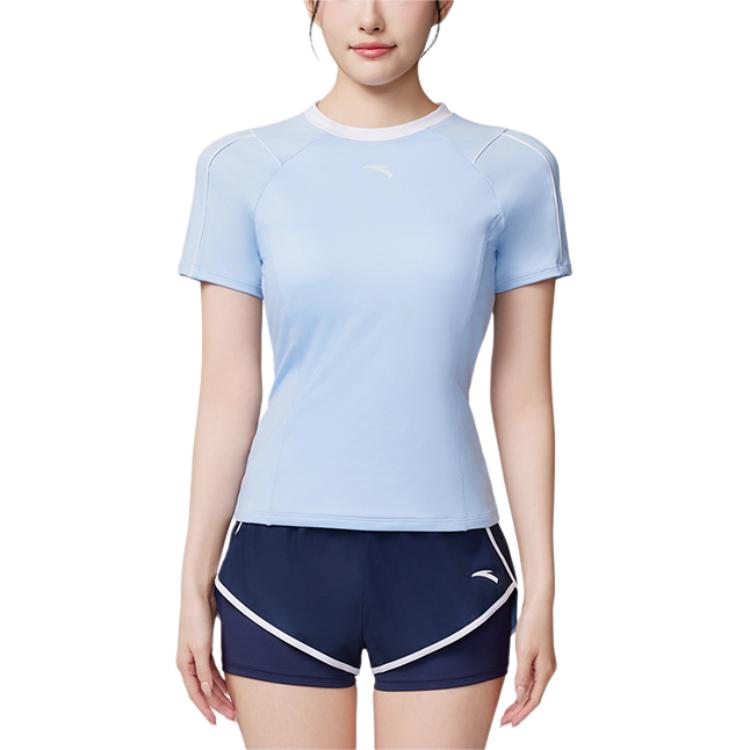 Anta Two Piece Swimsuit Women’s Light Blue/Basic White/Basic Black