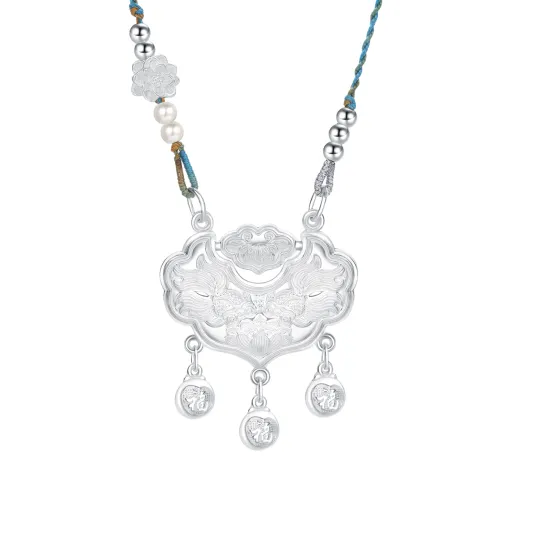 Lao Feng Xiang 990 Silver Necklaces Women's