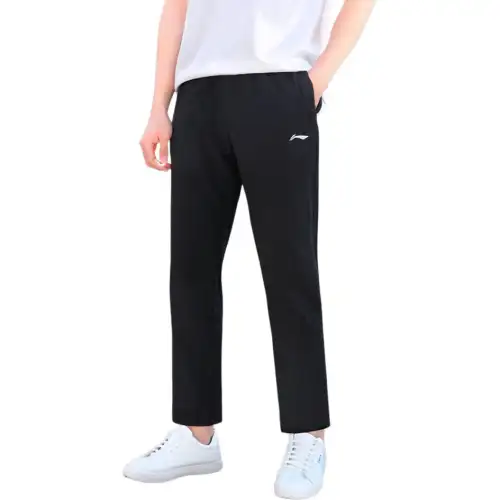 Li Ning Casual Pants Men's Black Thin Slim Fit Pants