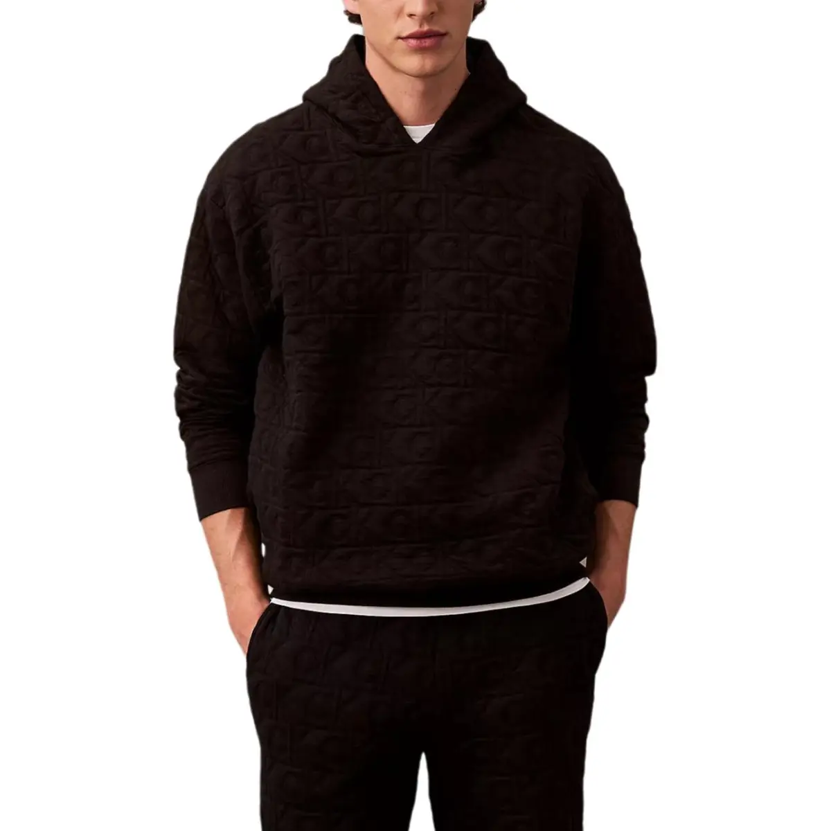 Calvin Klein Sweatshirts Men's Black Hooded Moderate