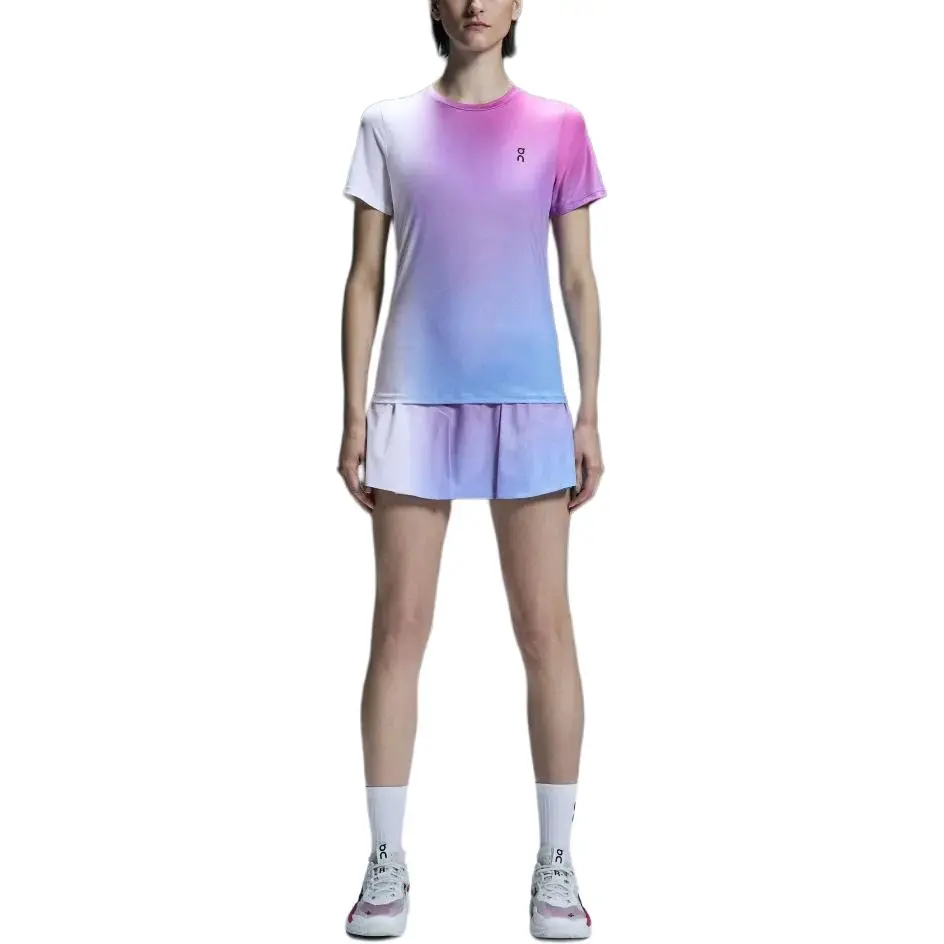 On Court T-Shirt Women's White Pink