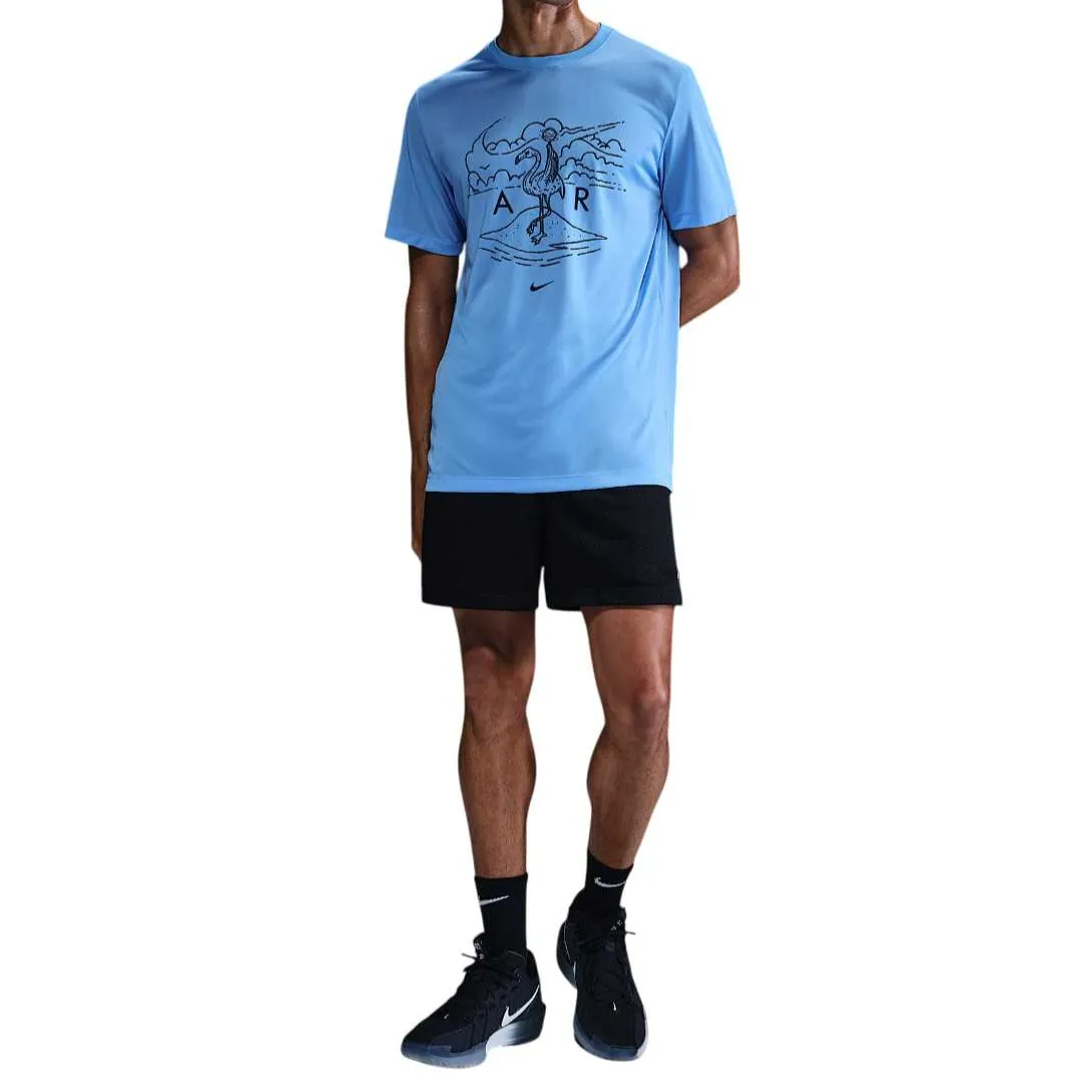Nike Dri-Fit T-Shirts Men's Blue Crew Neck Moderate