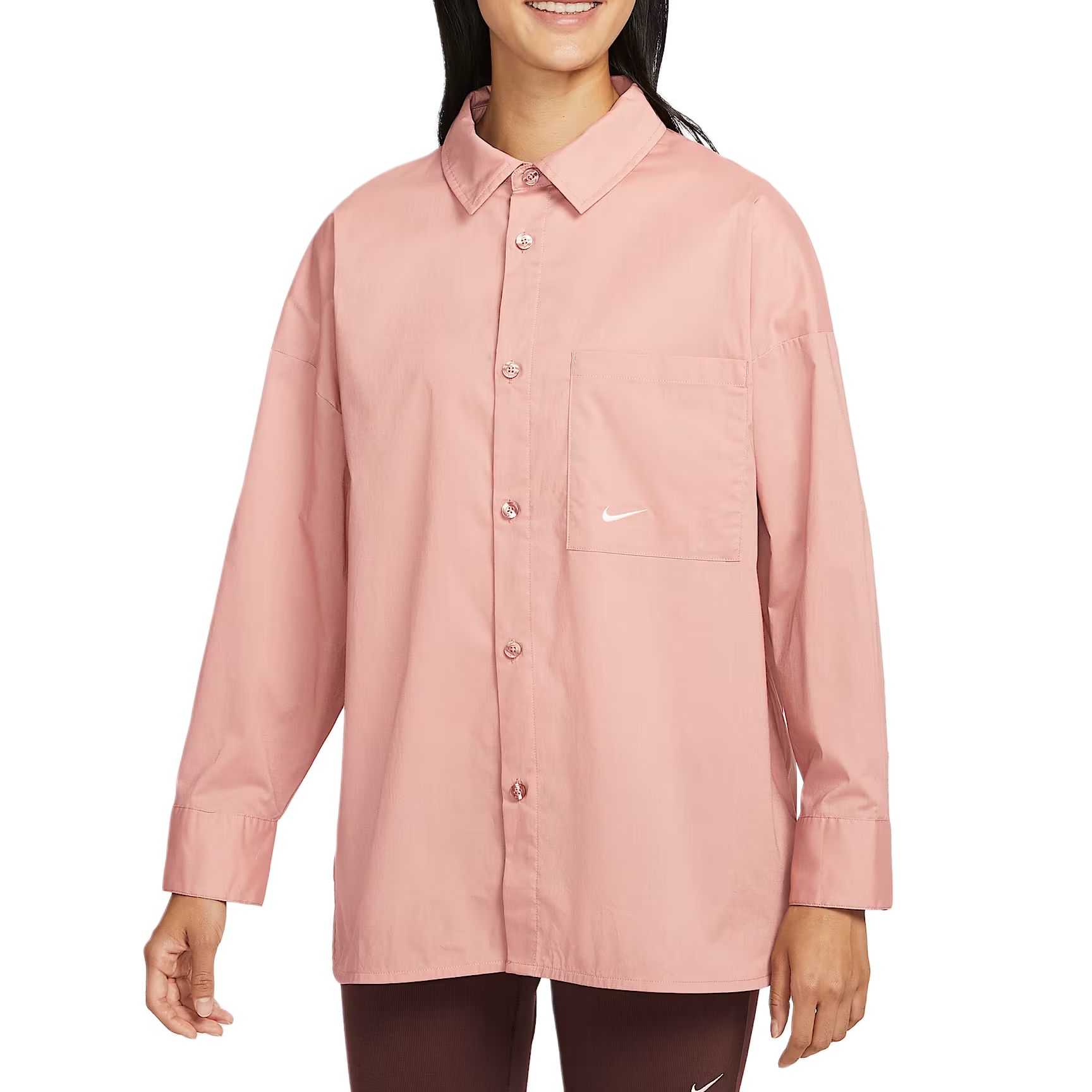 Женская рубашка Nike Chill Poplin (бежевая)