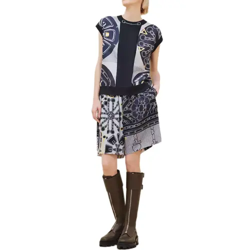 HERMES Casual Shorts Women's Black Blue