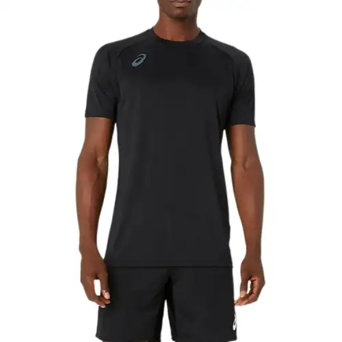 ASICS T Shirts Men's Black Crew Neck