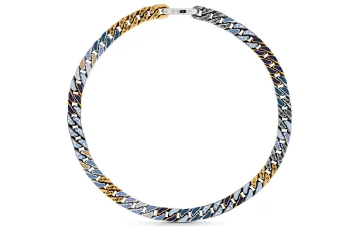 LOUIS VUITTON Chain Link Patches Necklace