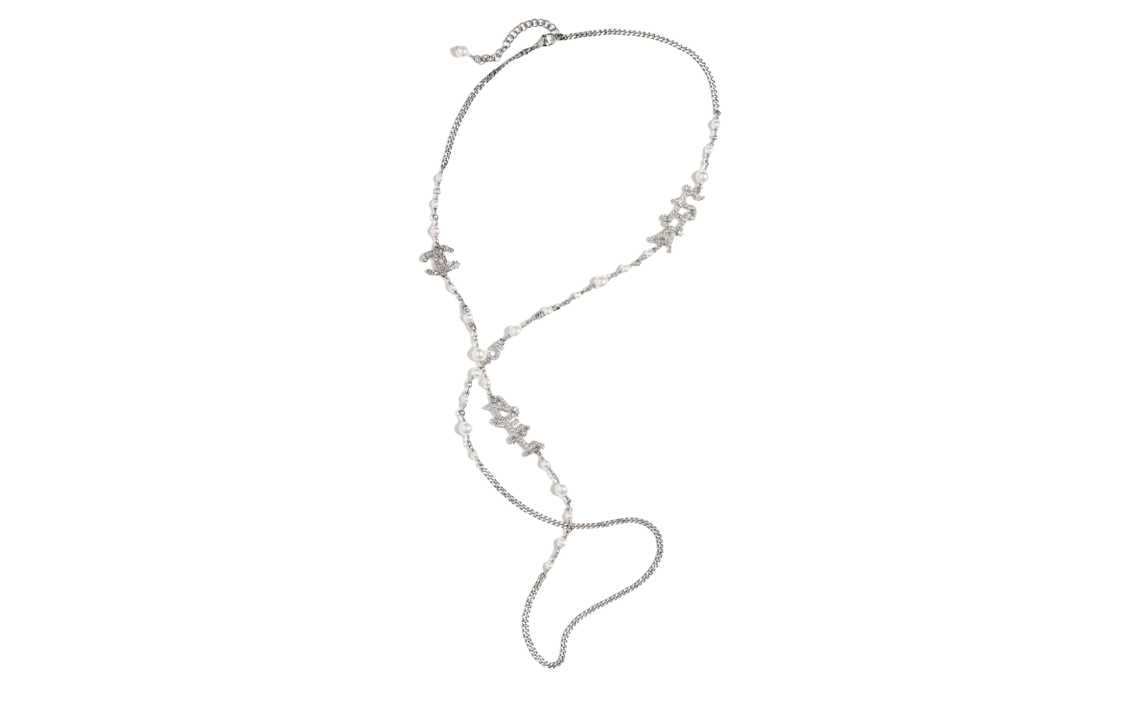 【23 Spring and Summer】 CHANEL Chanel 23 Spring and Summer Fashion Casual Exquisite Metal Artificial Pearl Rhinestone Necklace Women's