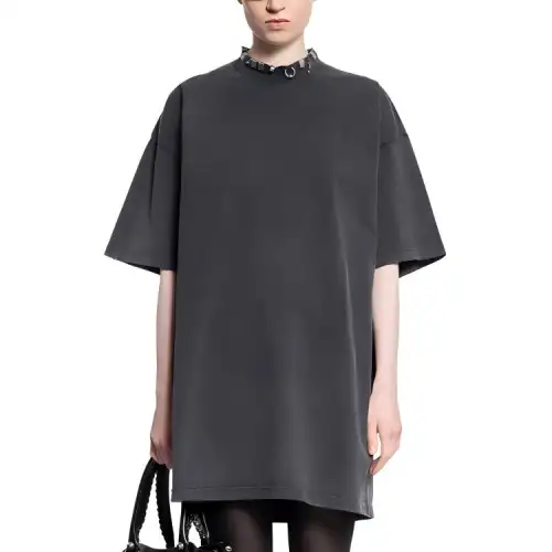 Balenciaga Pierced T Shirt Dress 'Black'