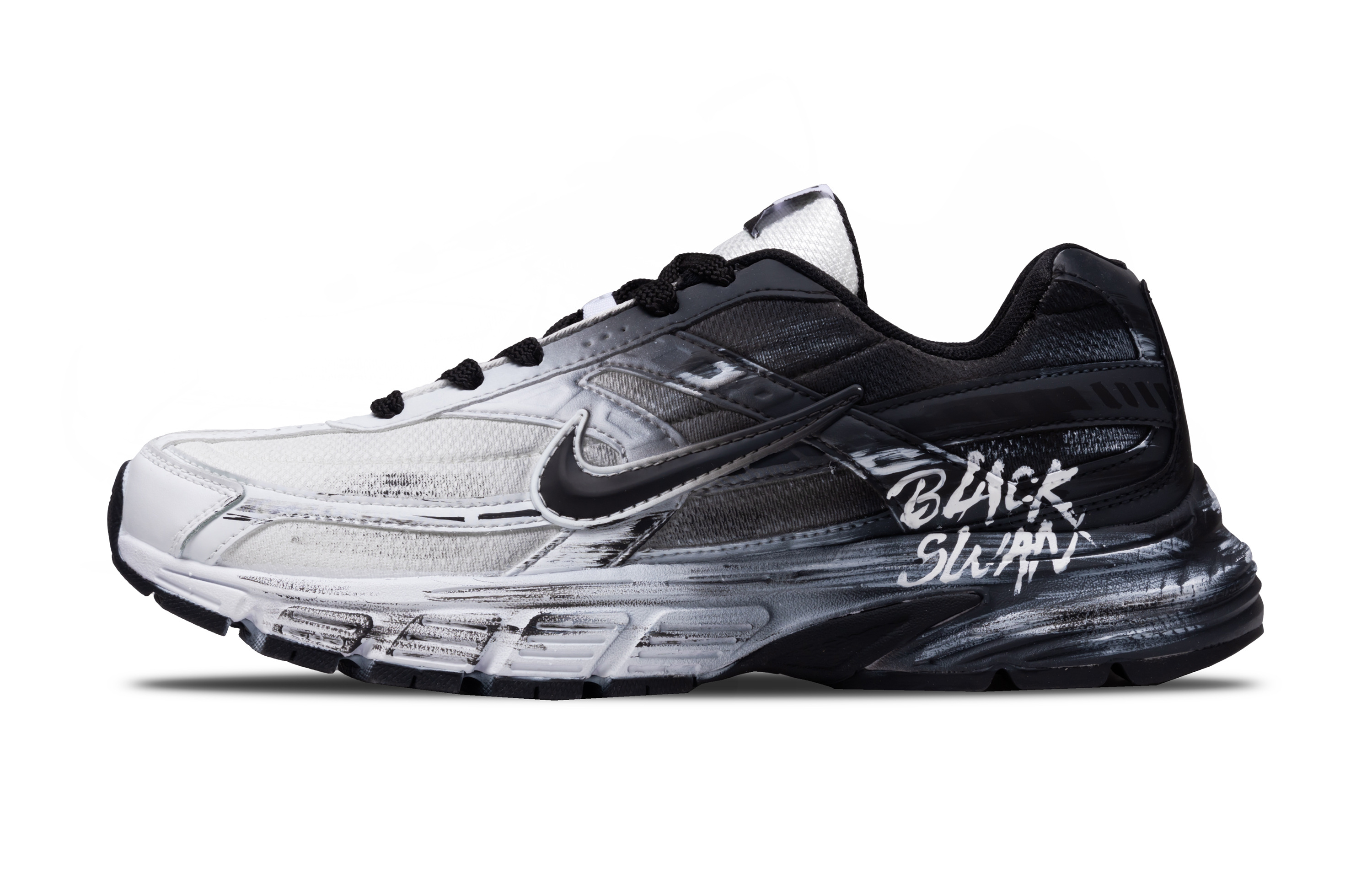 Nike Initiator Abrasion Resistant Low top Running Shoes Men’s Black White