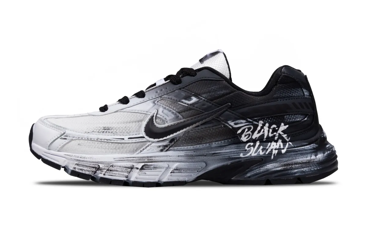 Nike Initiator Abrasion Resistant Low top Running Shoes Men's Black White
