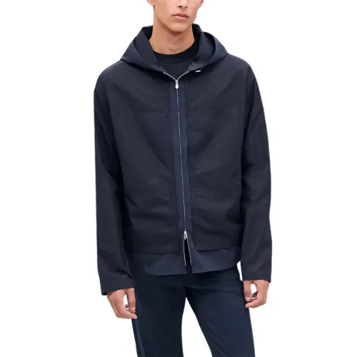HERMES Jackets & Coats Men's Marine Blue