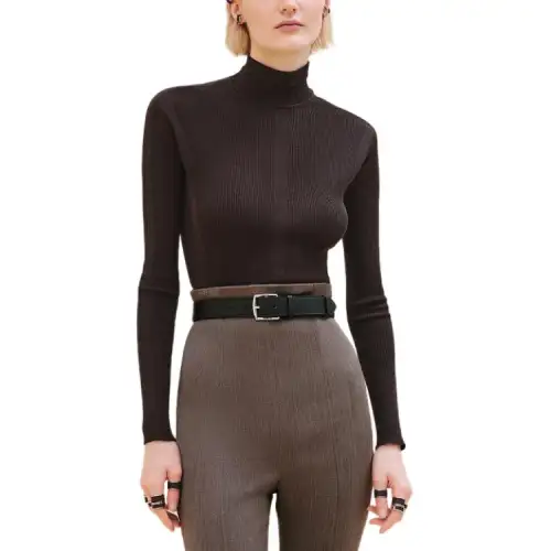 HERMES FW24 Knitwear Women's Ebony Brown