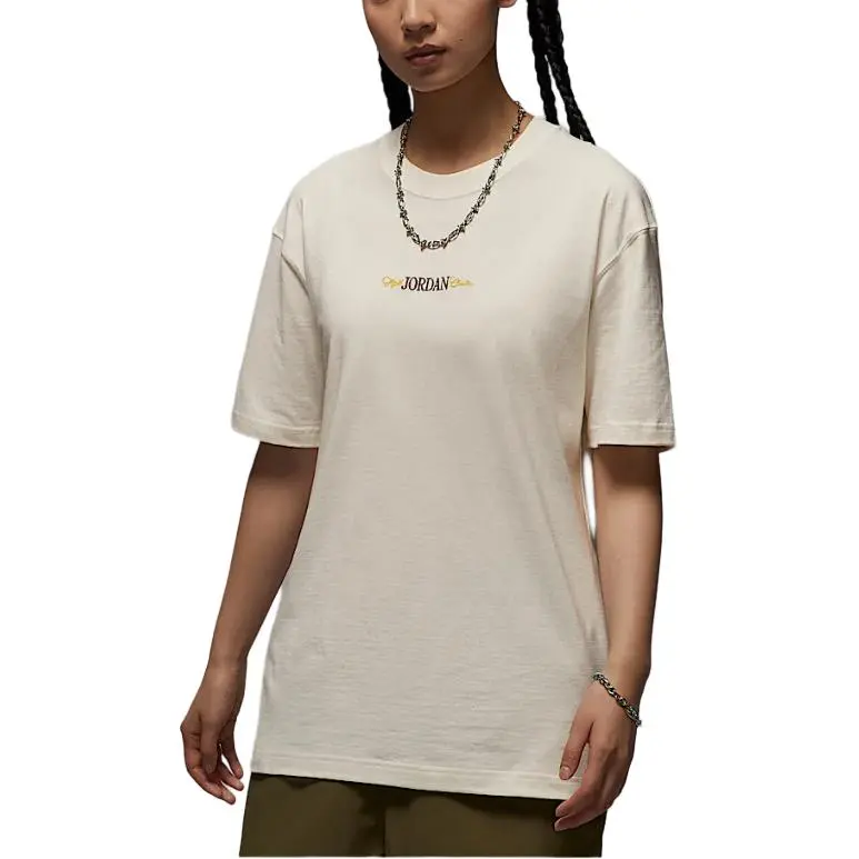 Jordan SS25 Drop Shoulder Sleeve T Shirt Women's Sail White