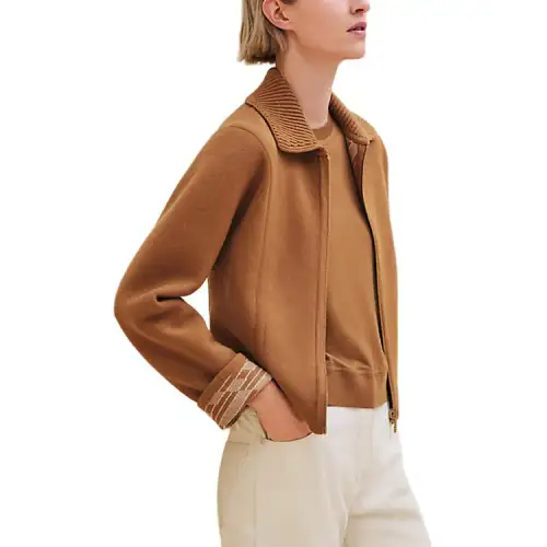 HERMES FW24 Jackets & Coats Women's Caramel Brown