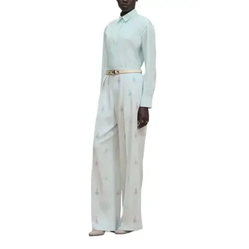 HERMES SS25 Shirt Women's Wave Green