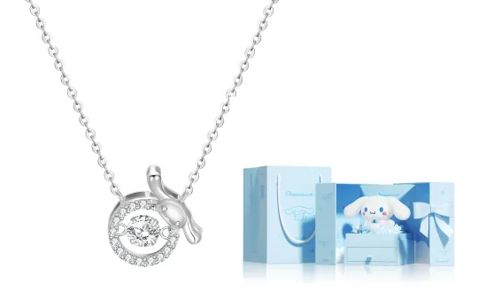 TIDECOLOR Cinnamoroll 925 Sterling Silver 999 Fine Silver Sterling Silver Necklace Women's Silver