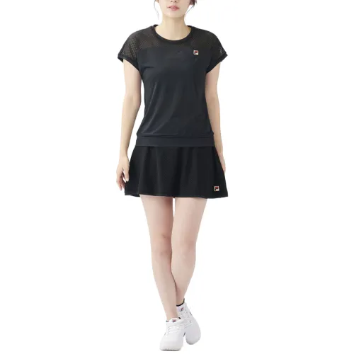 FILA Tennis Tops Women's Black Crew Neck Moderate