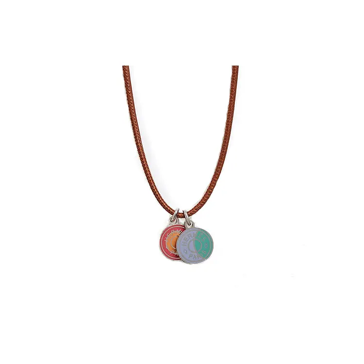 HERMES Eclipse Calfskin Necklaces Unisex Multicolor