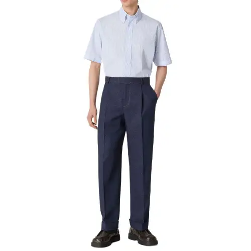 Bottega Veneta SS25 Casual Pants Men's Dark Indigo