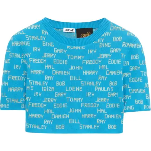 LOEWE Cropped Knitted Sweater