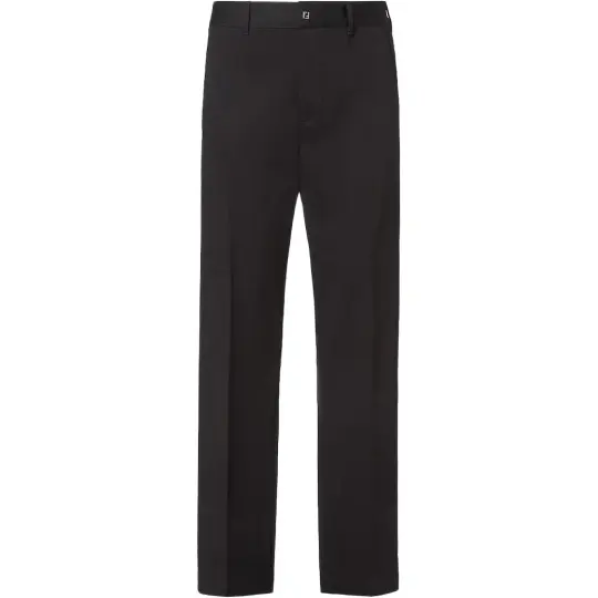 Fendi logo-patch cigarette trousers