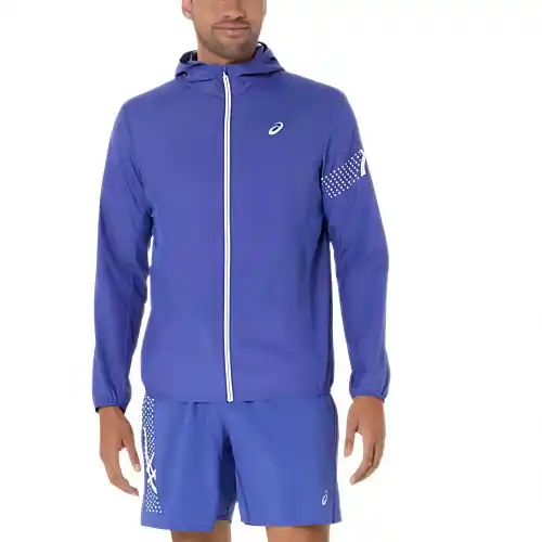 ASICS Jackets Men's Deep Cobalt Blue Hooded Moderate Other