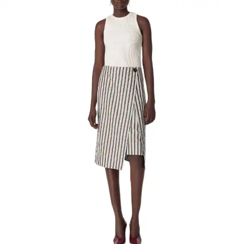 Bottega Veneta SS25 Casual Long Skirt Women's Multicolor
