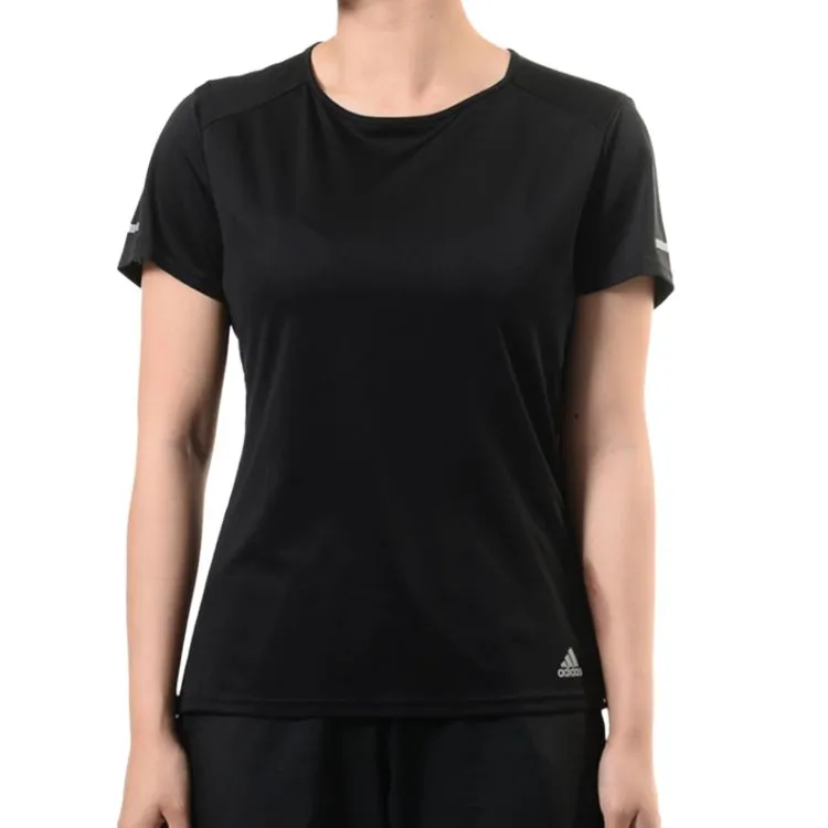 Adidas T-Shirts Women's Black Crew Neck Moderate