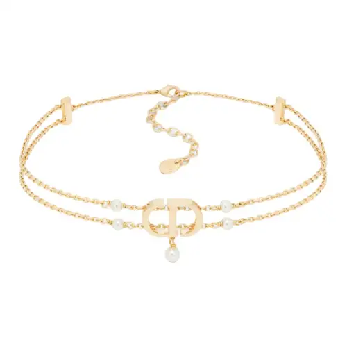 DIOR 30 Montaigne Metal Necklaces Women's Gold