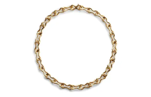 Bottega Veneta 925 Sterling Silver, 18K Gold Plated Necklaces Women's Gold